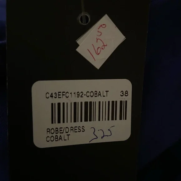 Gorgeous cobalt blue Sandra Angelozzi flare dress. ‘A line’ with belted waist. - Picture 4 of 4